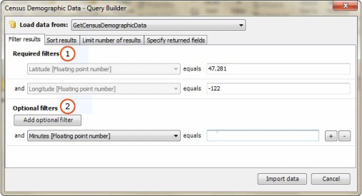 Figure 6.4. - Required and Optional Filters