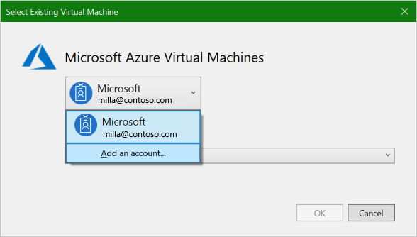 Azure Account Selector