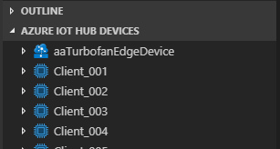 Screenshot that shows a view of the device in Visual Studio Code Explorer.