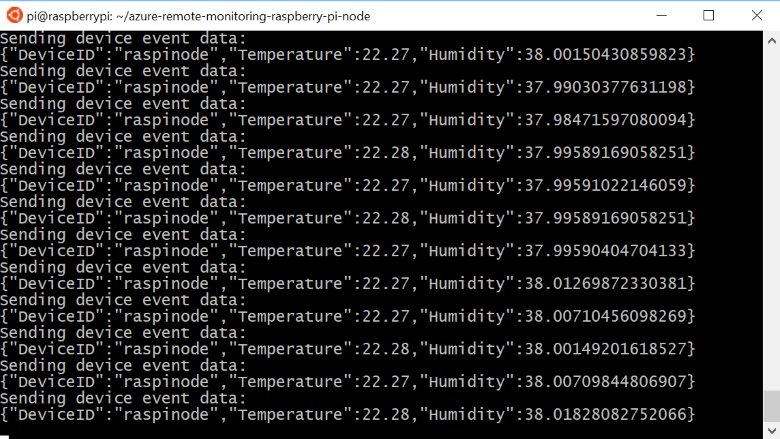 Output from Raspberry Pi app