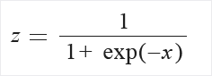 formula for normalization by logistic function