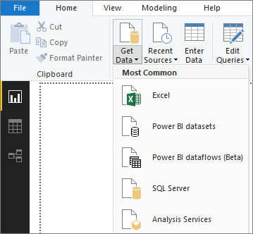 Select Power BI datasets.