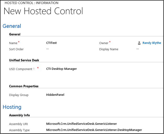 Configure CTI Dekstop Manager hosted control