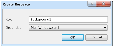 Create Resource dialog box