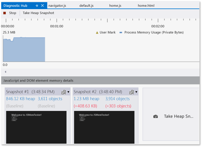 Snapshot summaries