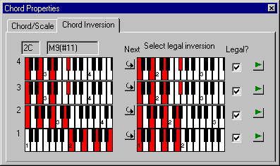 Chord Properties Chord Inversion tab 