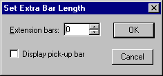 Extra Bar Length dialog box 