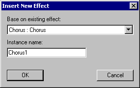 Insert New Effect dialog box 