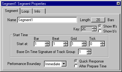 Sample properties window 