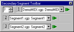 Secondary Segment toolbar 