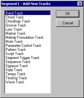 Add New Tracks dialog box 