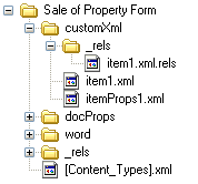 Hierarchical structure of a Word 2007 document