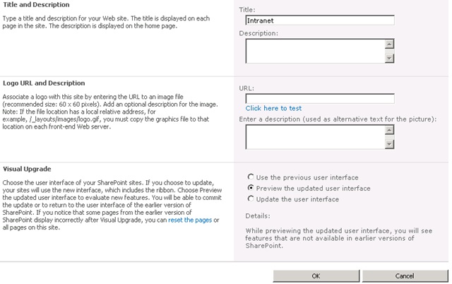 Changing the UI at the site level