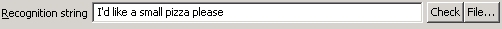 Recognition String Window