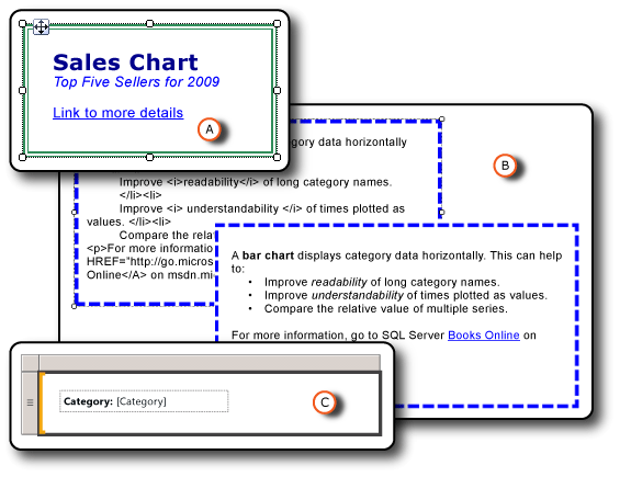 Text boxes with a variety of formatting