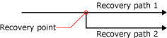 Recovery point and resulting recovery paths