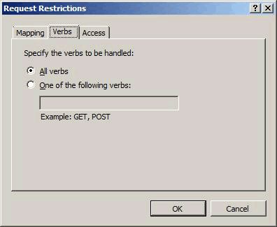 Screenshot of Request Restrictions dialog