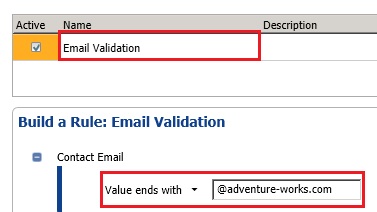 Email Validation Rule