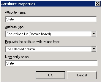 Excel - Attribute Properties Dialog Box