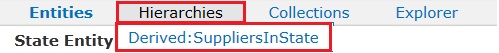 Hierarchies - Derived:SuppliersInState Menu