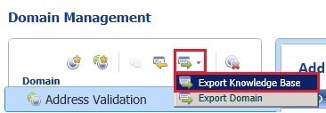 Export Knowledge Base Menu