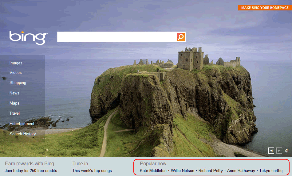 Bing Homepage