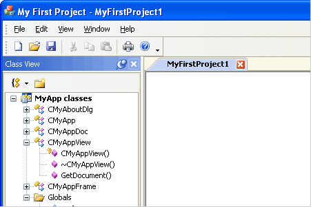 MyApp rendered by CMFCVisualManagerWindows