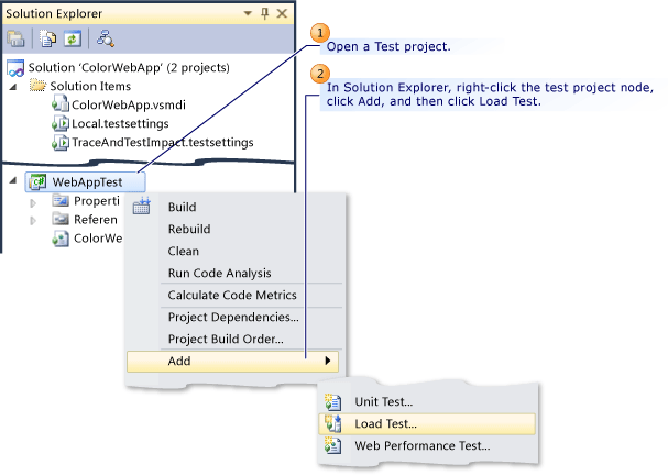 Creating a load test with the wizard