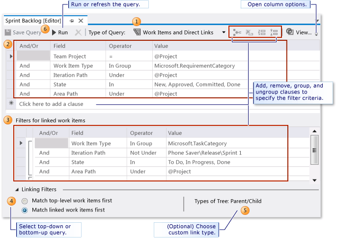 Query parts