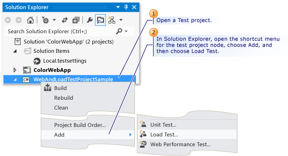 Creating a load test with the wizard