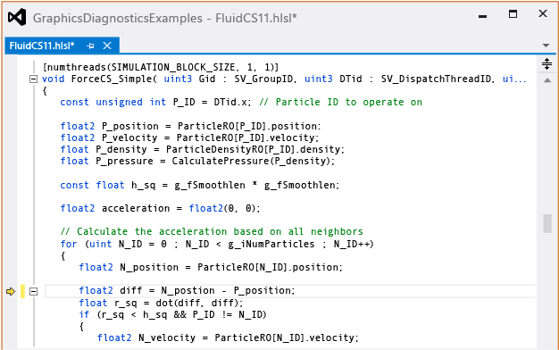 The corrected compute-shader code.