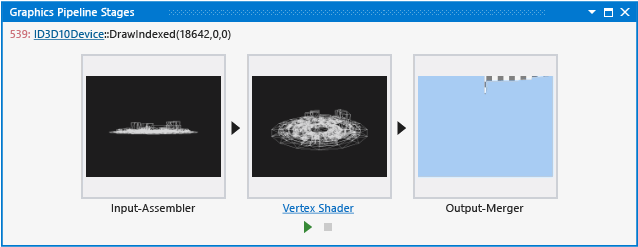 Pipeline viewer showing the missing object