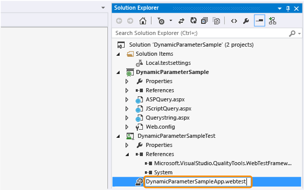 Rename the web performance test