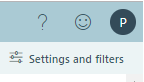 Settings and filters.