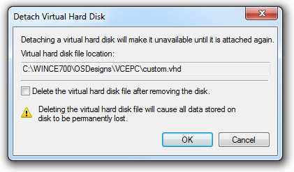 Detach Virtual Hard Disk