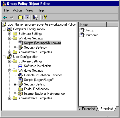 Group Policy Object Editor