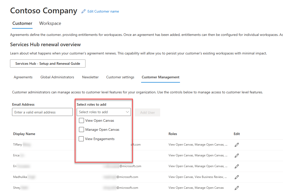 Dropdown list of access options highlighted.