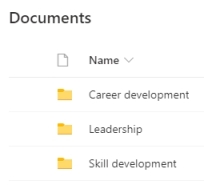 List of folders in a document library