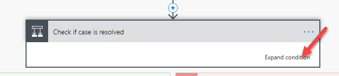 Expand condition - screenshot shows an arrow pointing to the Expand condition command.
