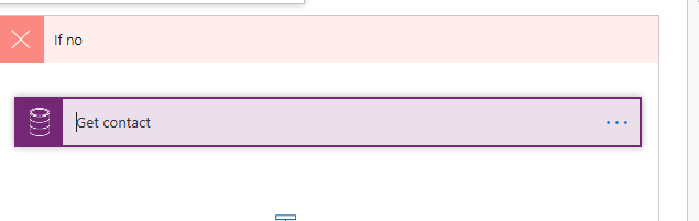 Rename step - screenshot shows the Get contact action under If no.