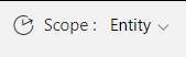 Screenshot of Scope field with Entity being the selected value.