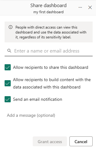 Screenshot of the 'Share dashboard' dialog.
