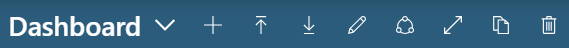 Screenshot that shows the dashboard toolbar.