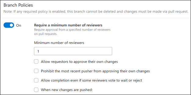 Require a minimum number of reviewers.