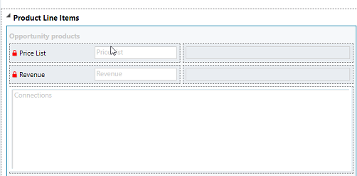 Product Line Items subgrid.