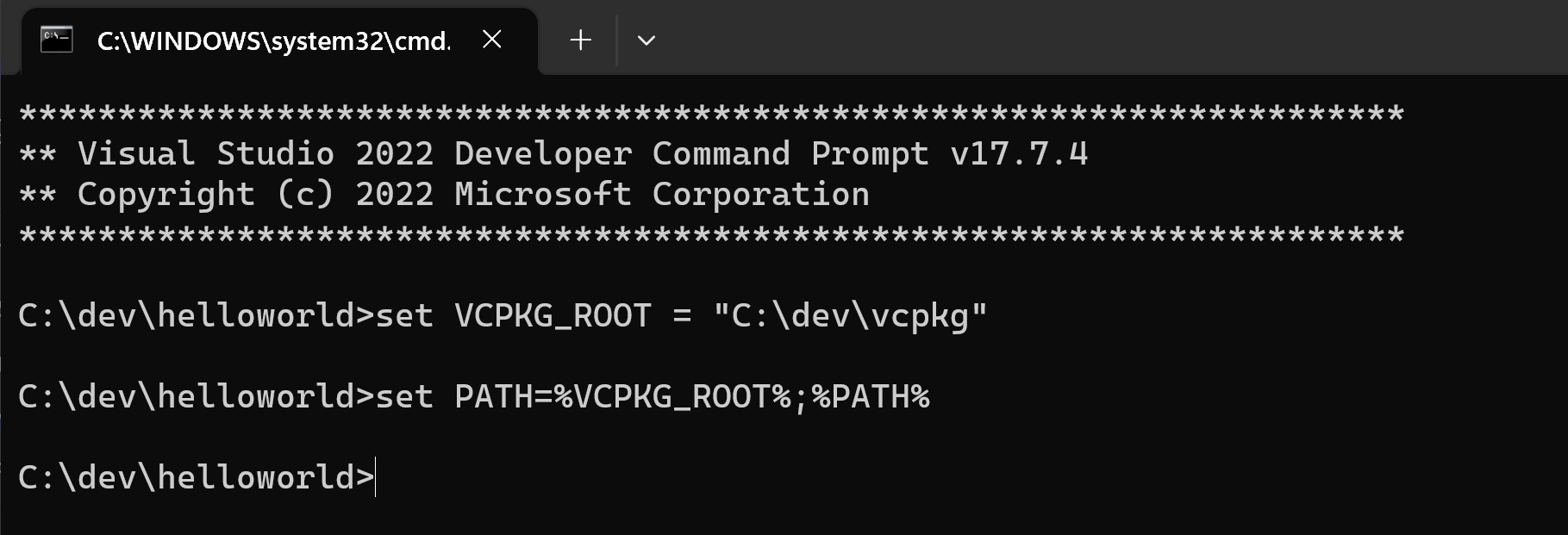 setting up your environment variables