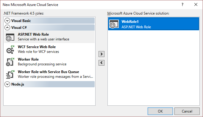 Select new Azure Cloud Services (extended support) roles