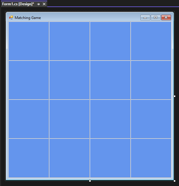 Screenshot of the Forms tab with a four-by-four grid.