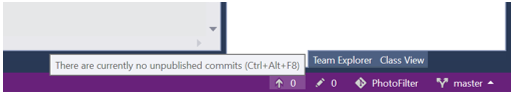Version Control - Unpublished Commits example