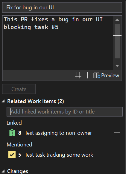 Linking work items